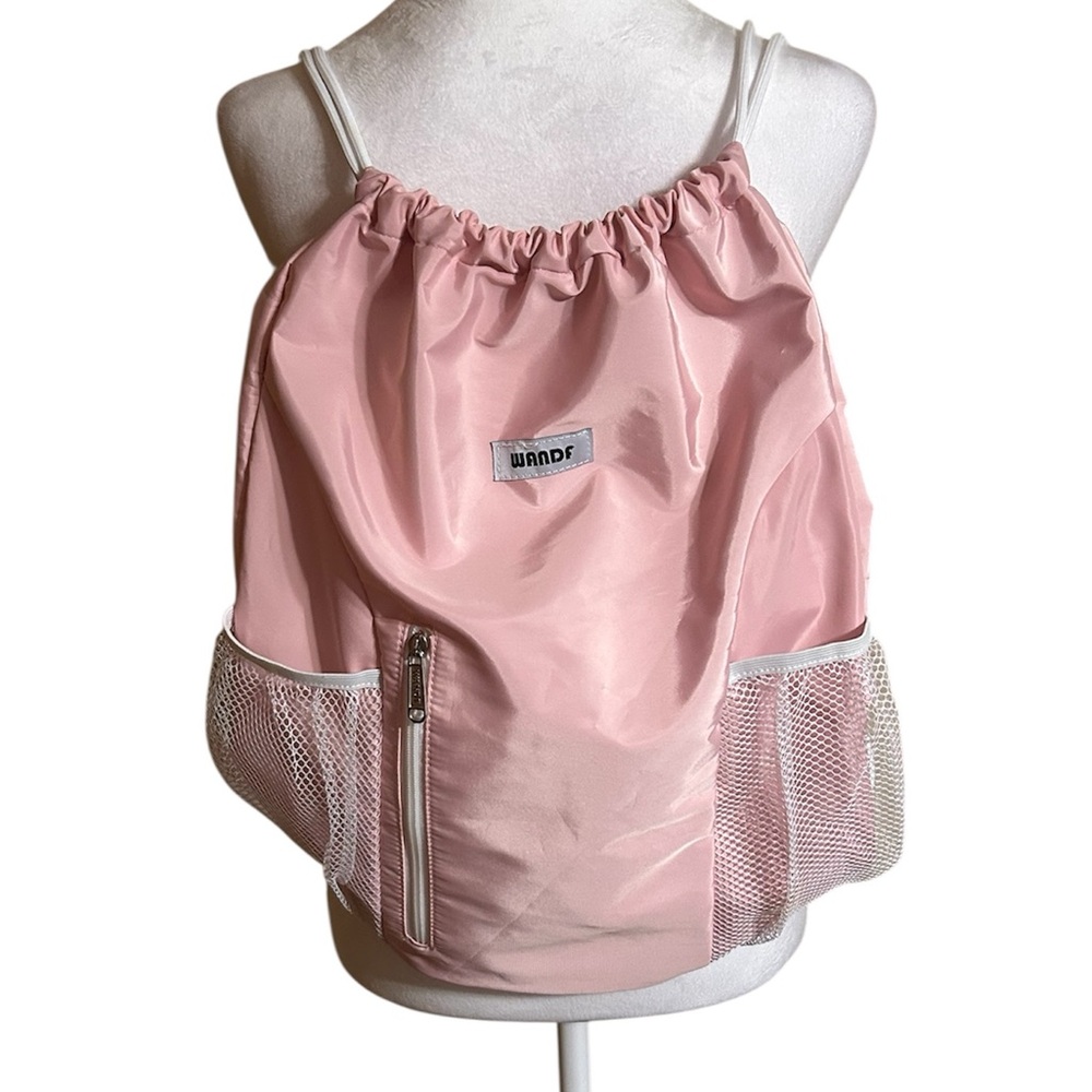 WANDF Drawstring Water Resistant Backpack Gym Sackpack String Bag - Picture 3 of 9